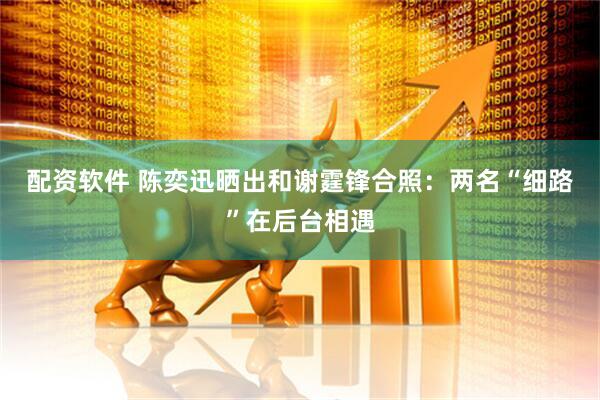 配资软件 陈奕迅晒出和谢霆锋合照：两名“细路”在后台相遇